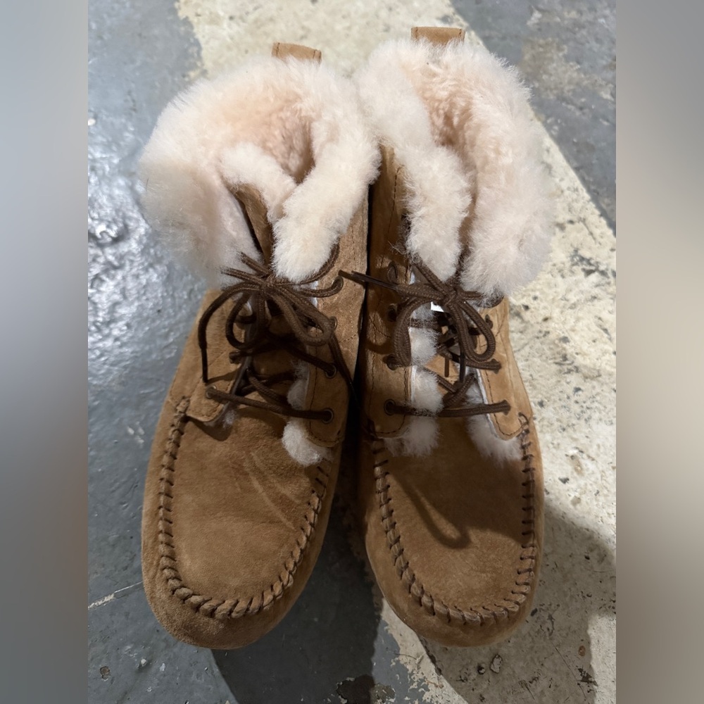 UGG Women's Chickaree Moccasin boots in chestnut brown